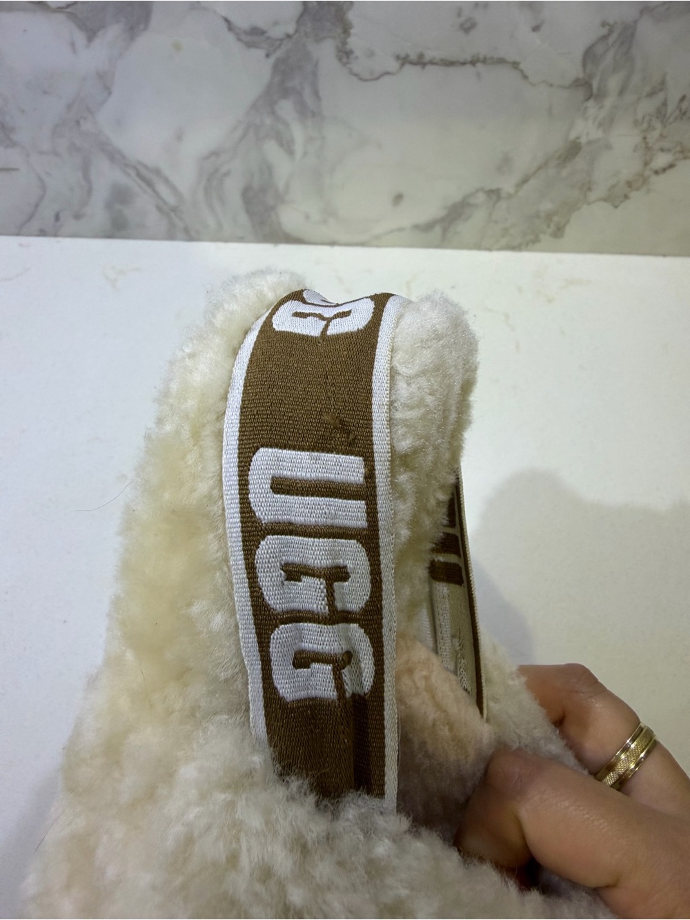 UGG Women's Fluff Yeah Slide - Natural 8 - Picture 13 of 16